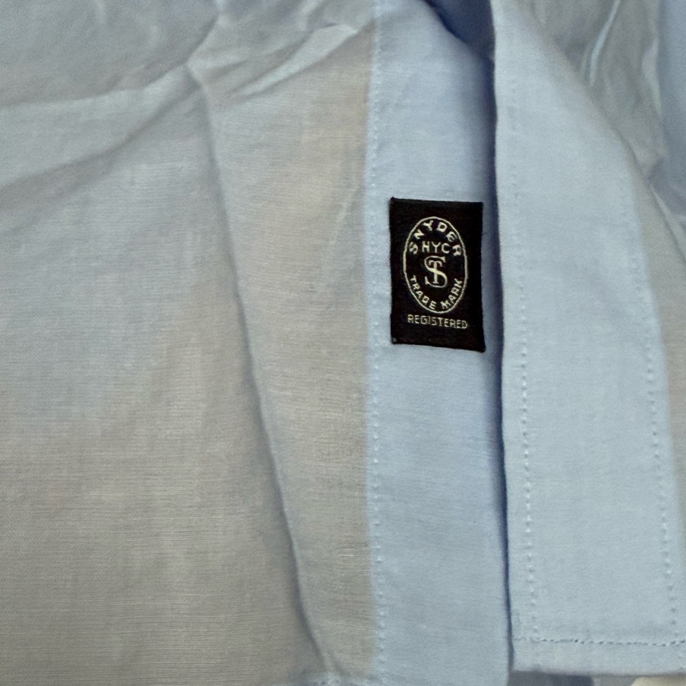 Todd Snyder Solid Summerweight Favorite Shirt Blue 100% Cotton NWT Size XXL - Picture 6 of 8